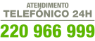 Linha de atendimento telefónico 24h - 220 966 999