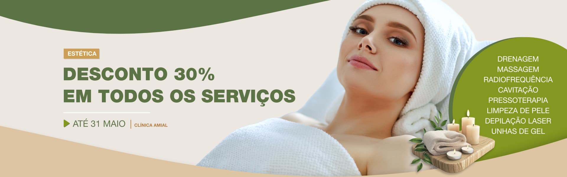 Desconto 30% em todos os serviços de estética na clínica do Amial, Porto | até 31 Maio