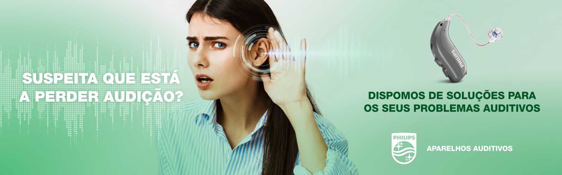 Suspeita que está a perder audição? Exames de diagnóstico, reabilitação auditiva, aparelhos auditivos Philips